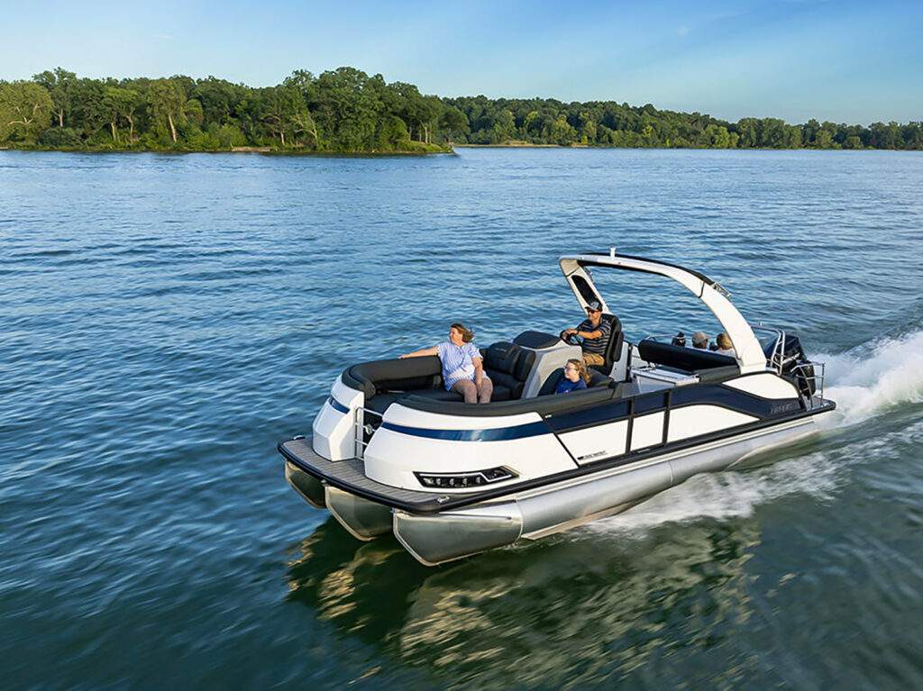 Harris-Pontoon-Boats-Grand-Mariner-250-SLEC-running-2025-37525ED